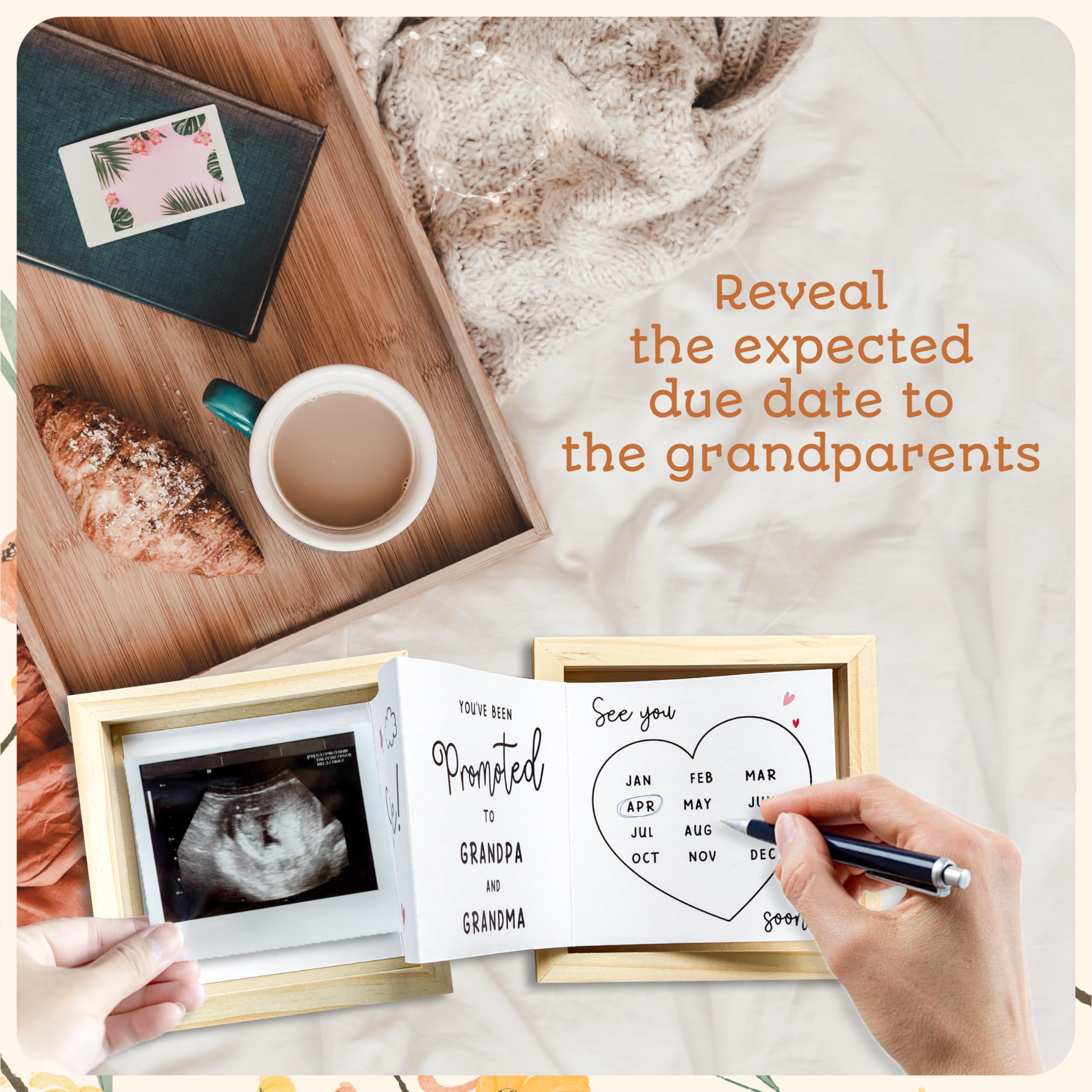 97 Decor gift-ready packaging makes presenting a thoughtful pregnancy reveal.