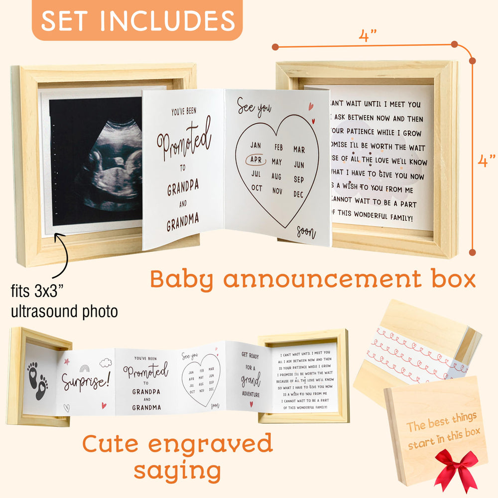 97 Decor grandparents box open reveals interior for photos and sentimental notes.