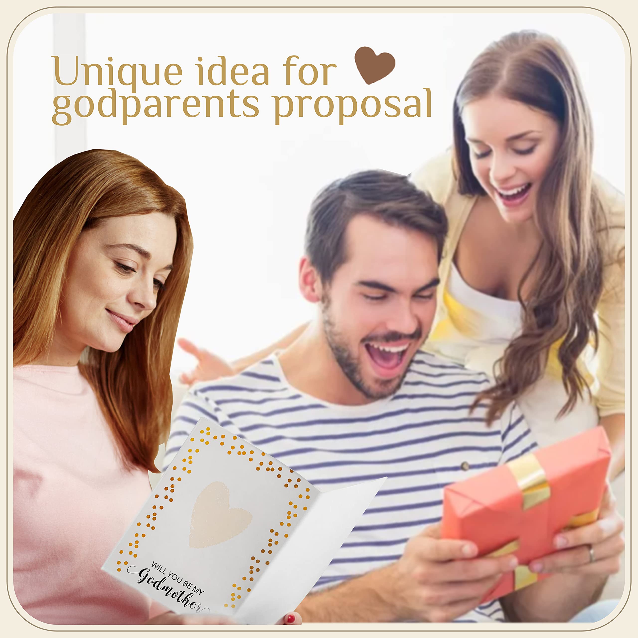 97 Decor heart holding hands engraving on wood, adorable godparent invitation.