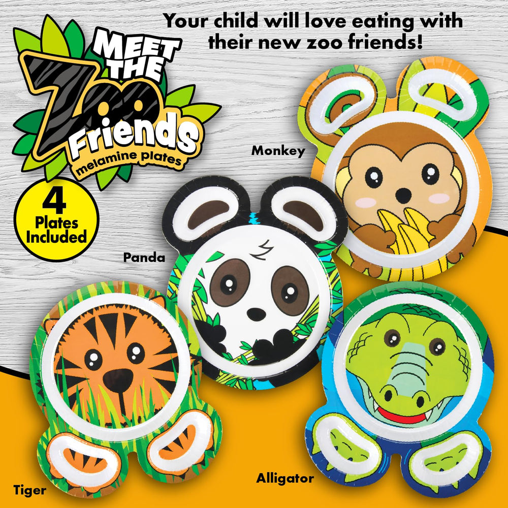 Bentology Zoo Friends alligator plate with bright colors to boost mealtime engagement.