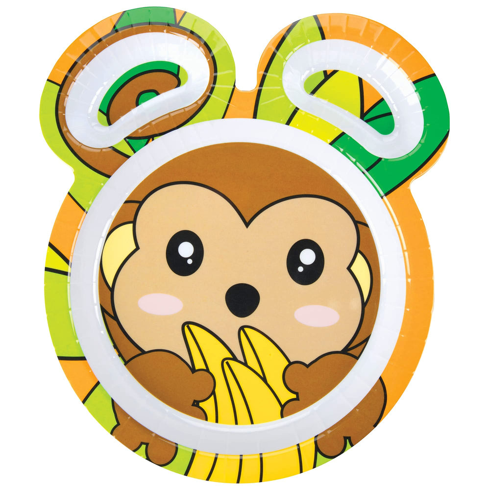 Bentology Zoo Friends dishwasher-safe plate ready for quick cleanup.
