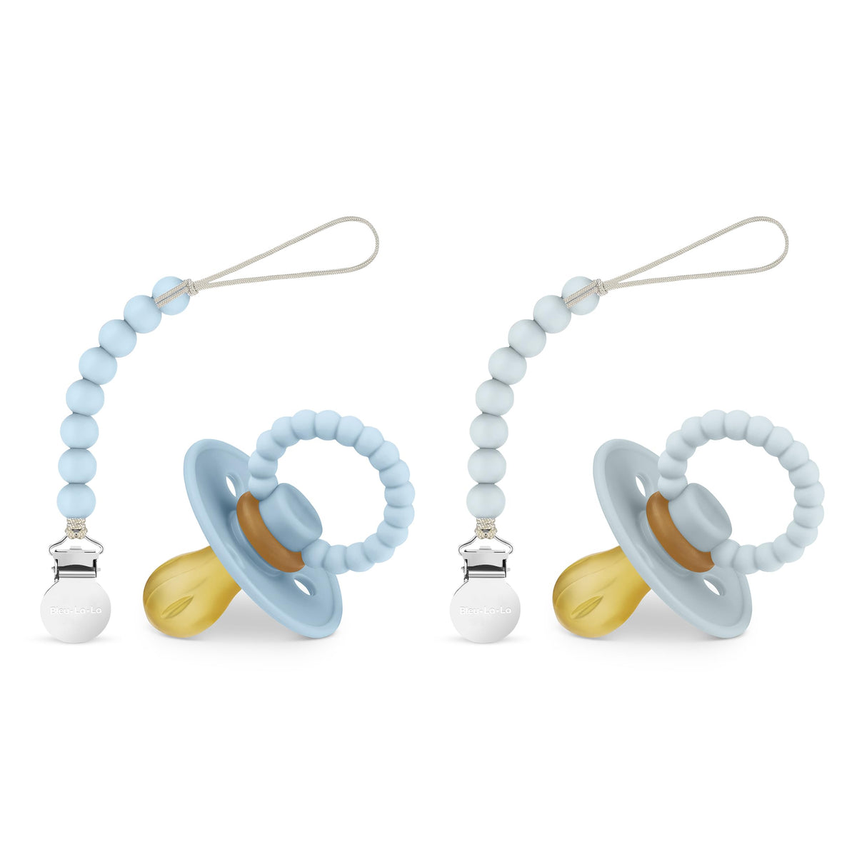 Bleu La La Luladream pacifier sky blue nipple closeup for soothing gums.