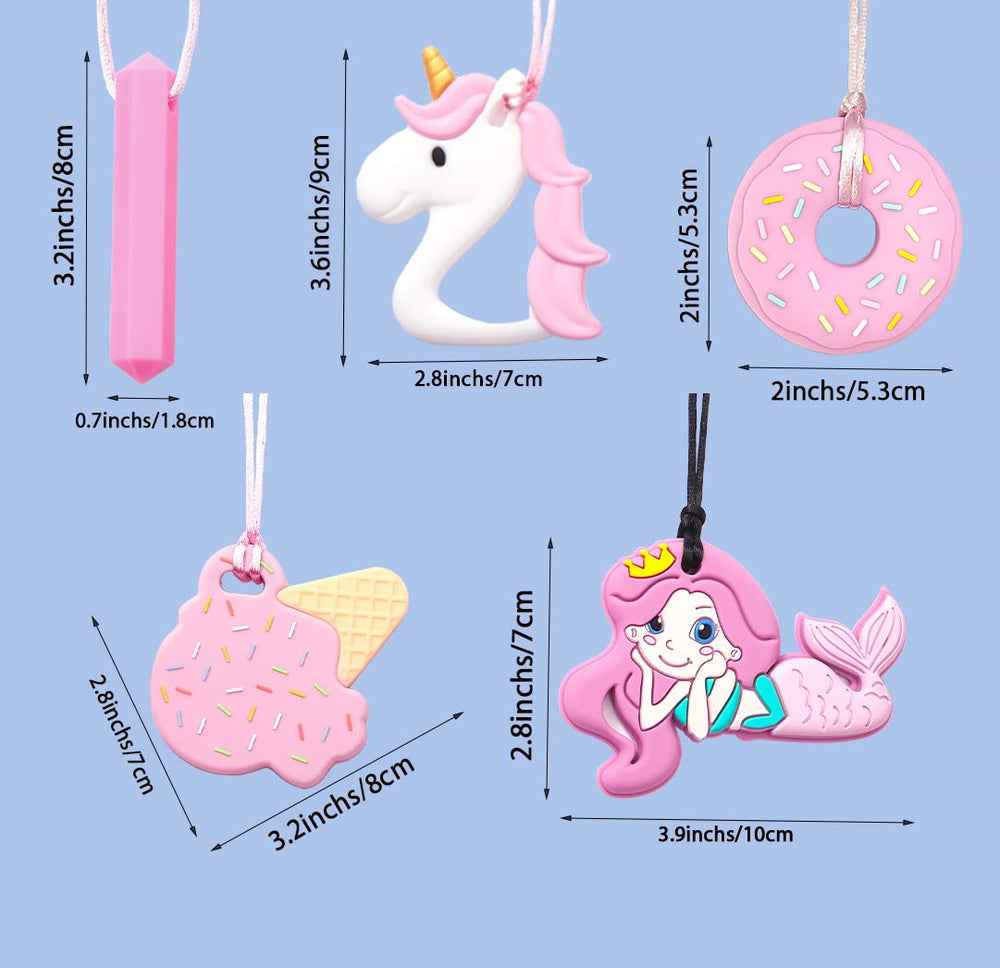 Forgreafa chew-necklaces adjustable clasp shows length adjustability for growing kids