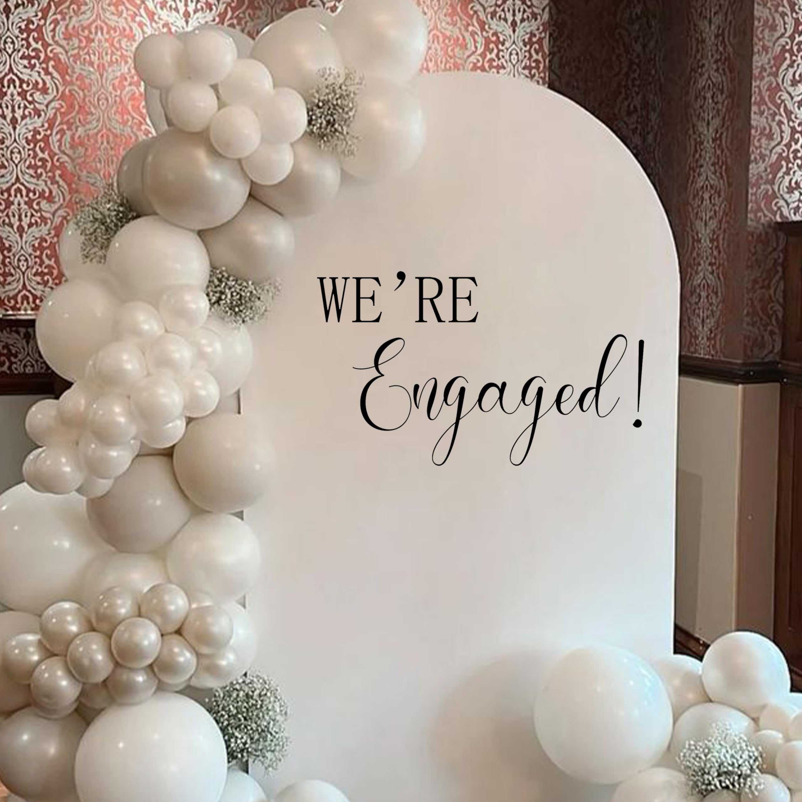Gostman bridal shower decal banner enhances the party with elegant styling.