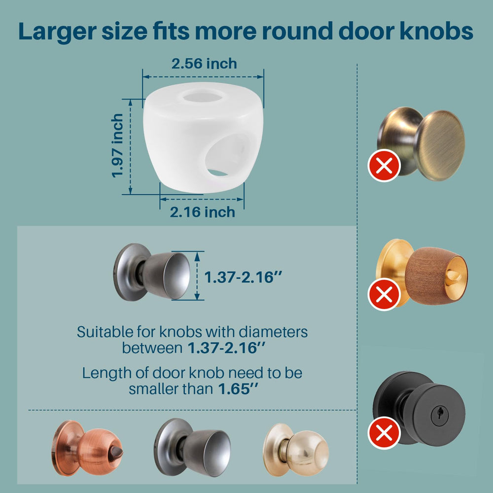 Inaya Kids Safety Door Knob Cover 4-pack packaged for easy kid-proofing of doors.