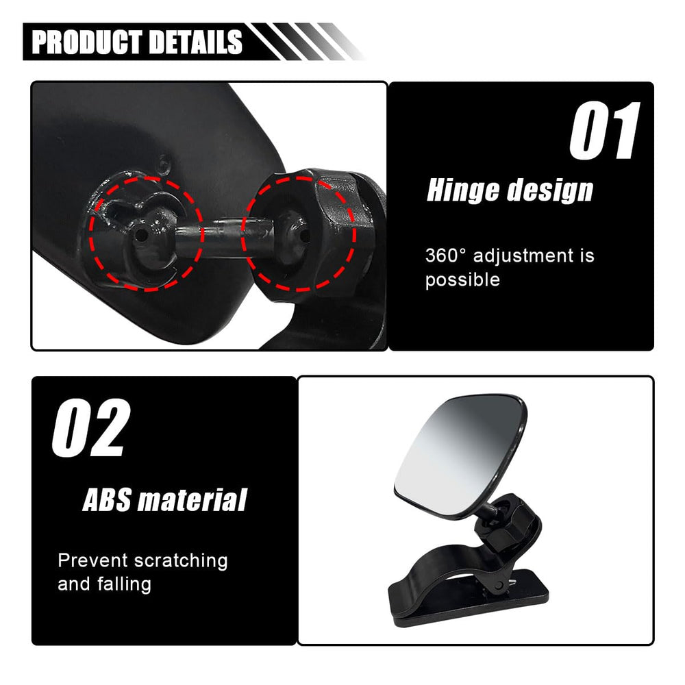 LAINLOY wide-angle convex design helps minimize blind spots during drives.