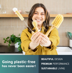 Linea Gear wooden bottle brush set ideal for plastic-free cleaning