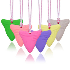 MaberryTech Direct sensory chew necklace shark tooth design supports focus.