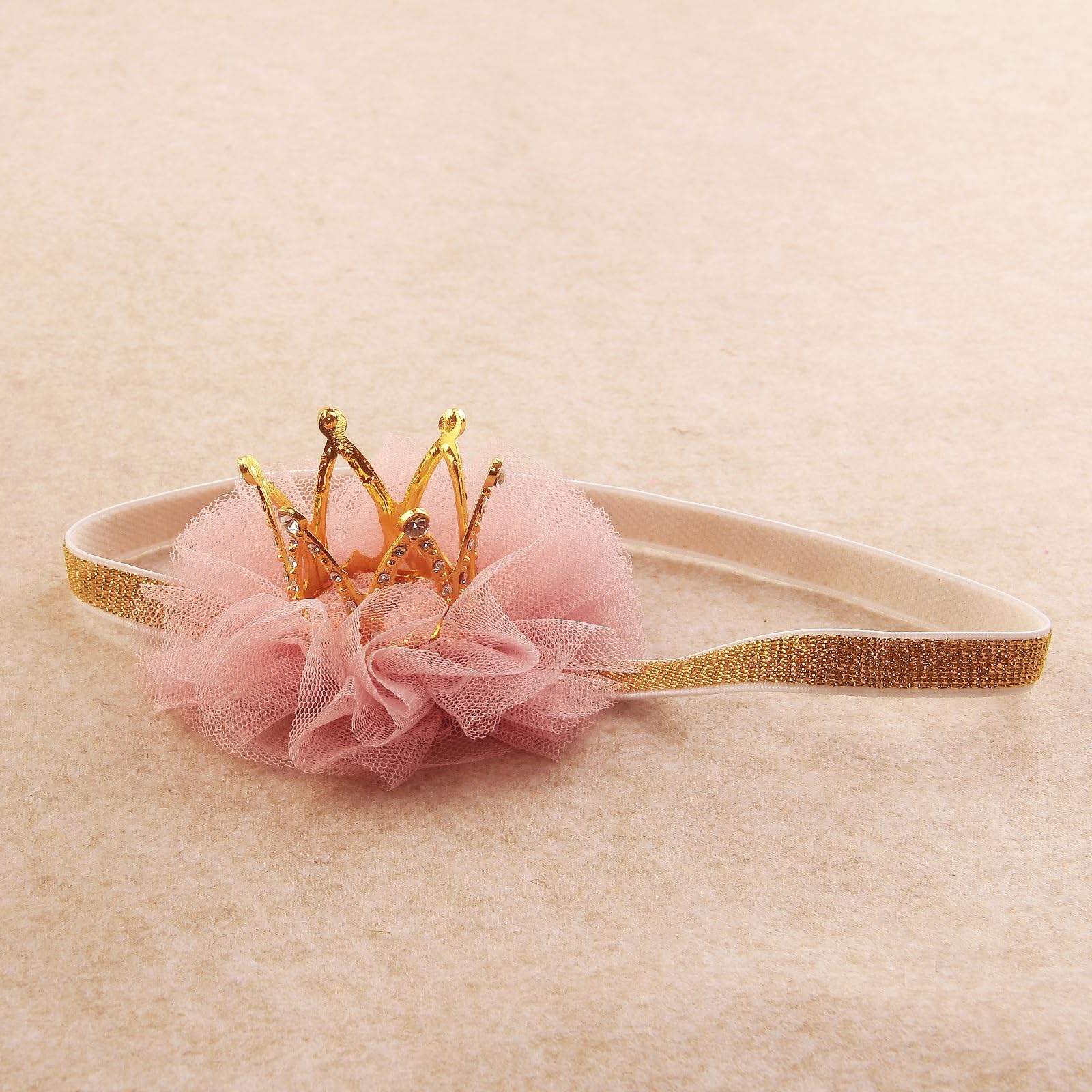 Nishine mini crown headband elastic close-up, skin-friendly material.