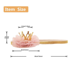 Nishine mini crown headband side view showing elastic fit.