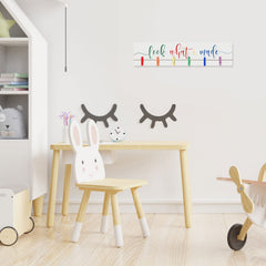 Sawysine wooden art display with two back hooks for quick installation