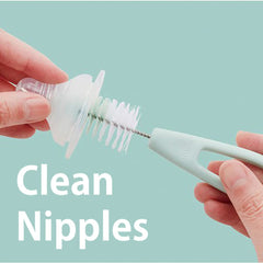 Simba Rotary Nipple Brush Pink built-in hook and stainless shank for drying.