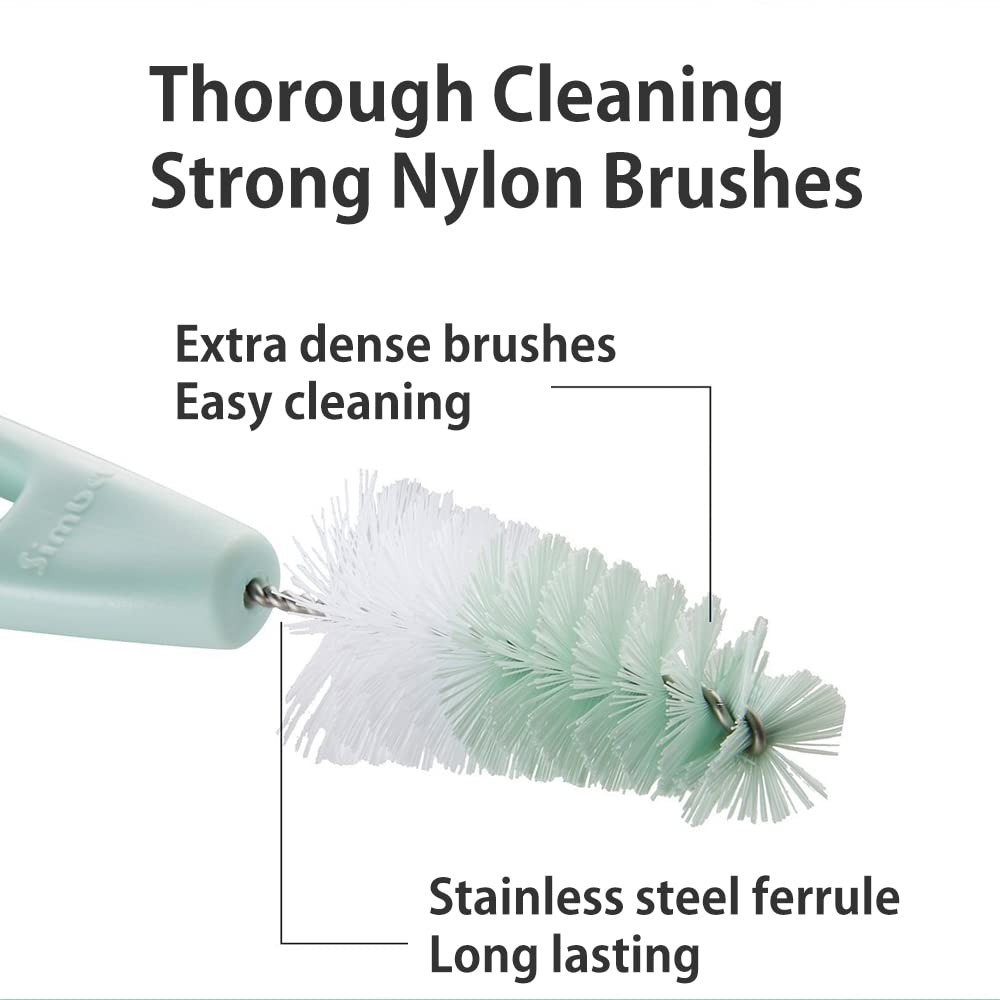 Simba Rotary Nipple Brush Pink dense bristles for scratch-free wash.