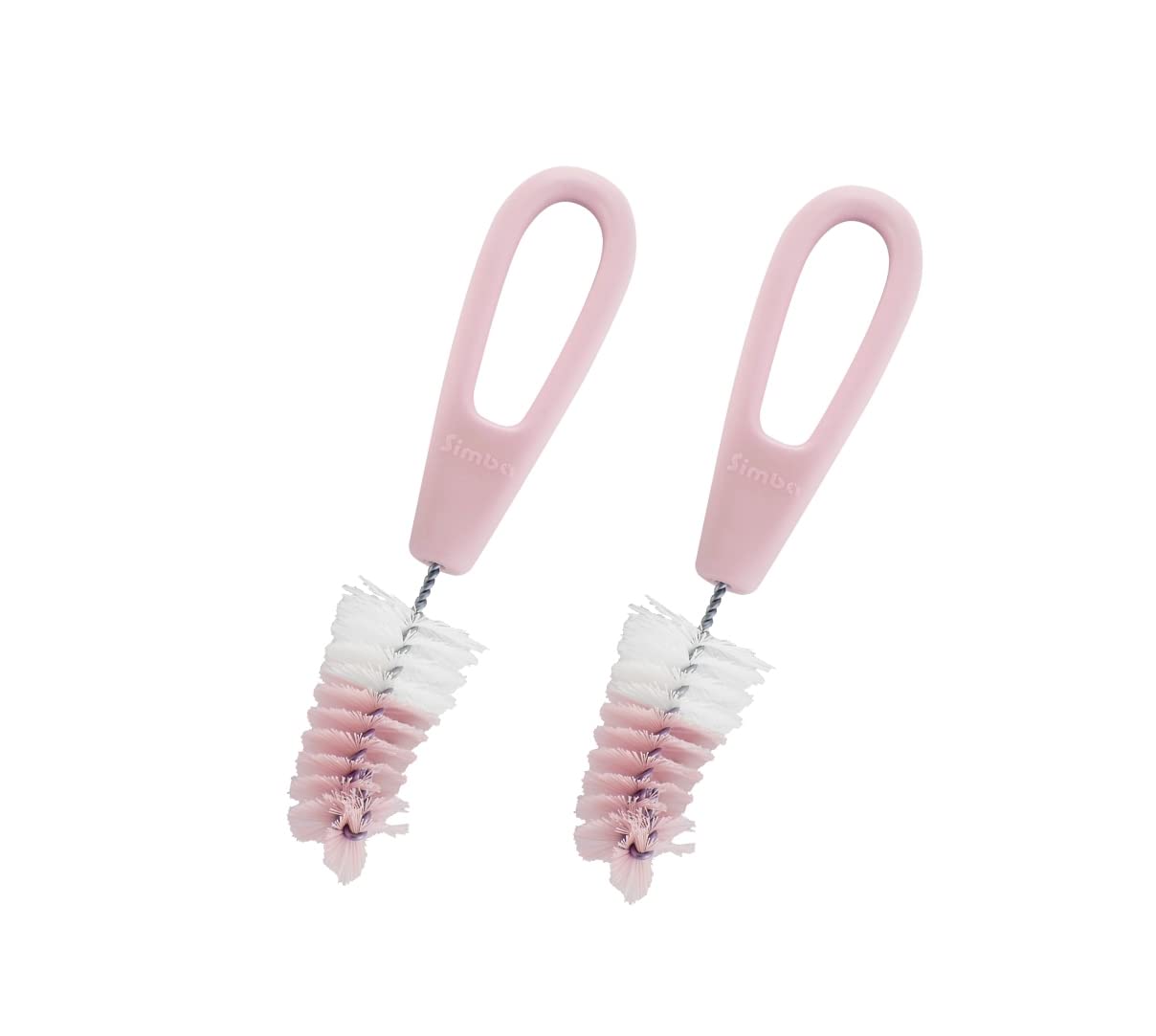 Simba Rotary Nipple Brush Pink close-up handle for precise cleaning.