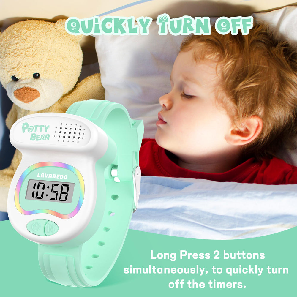 A ALPS kids watch music-reminder highlights friendly go-to-the-bathroom cues