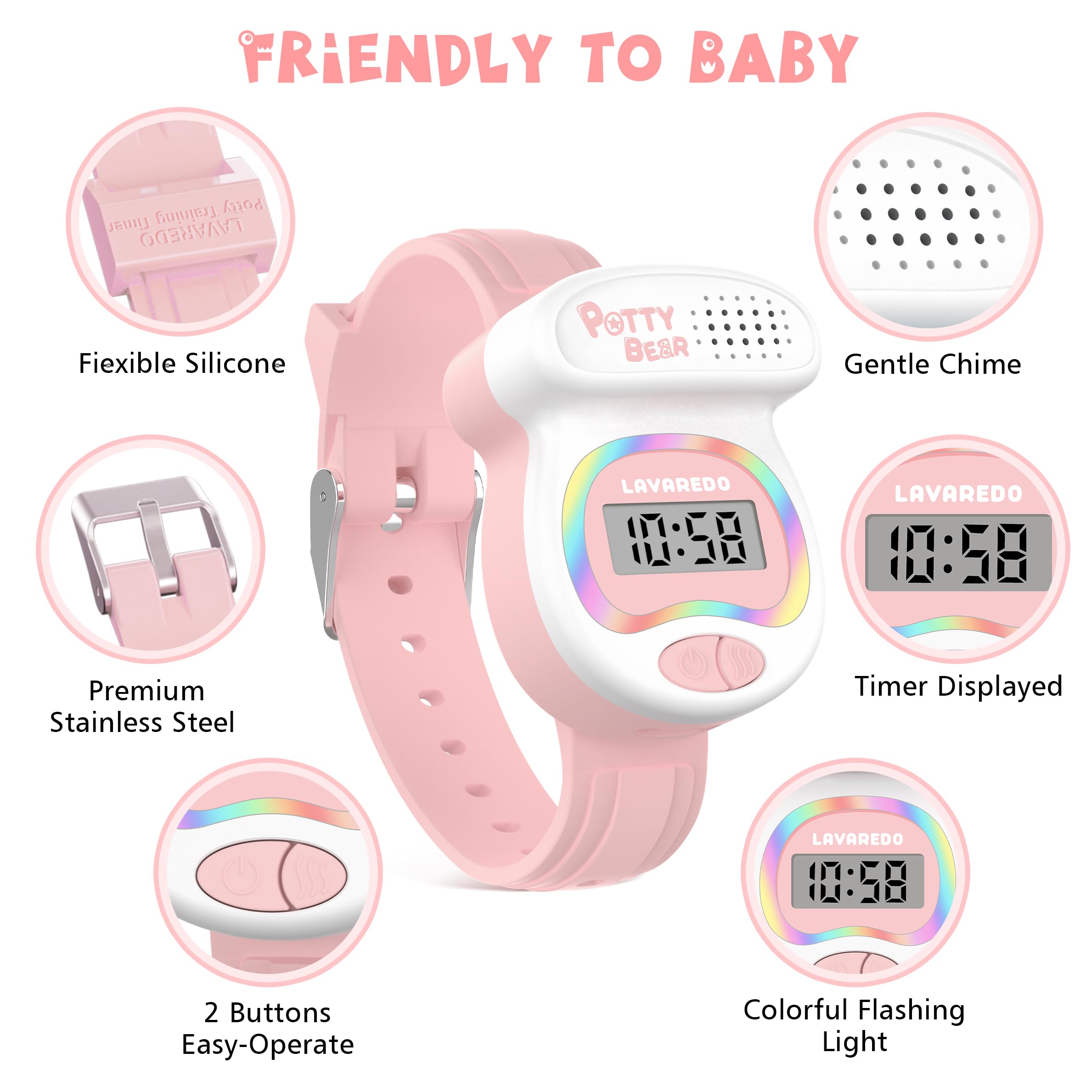 A ALPS kids watch Type-C charging port enables easy recharging.