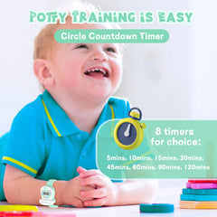 A ALPS potty timer watch strap closeup soft silicone band for comfortable wear