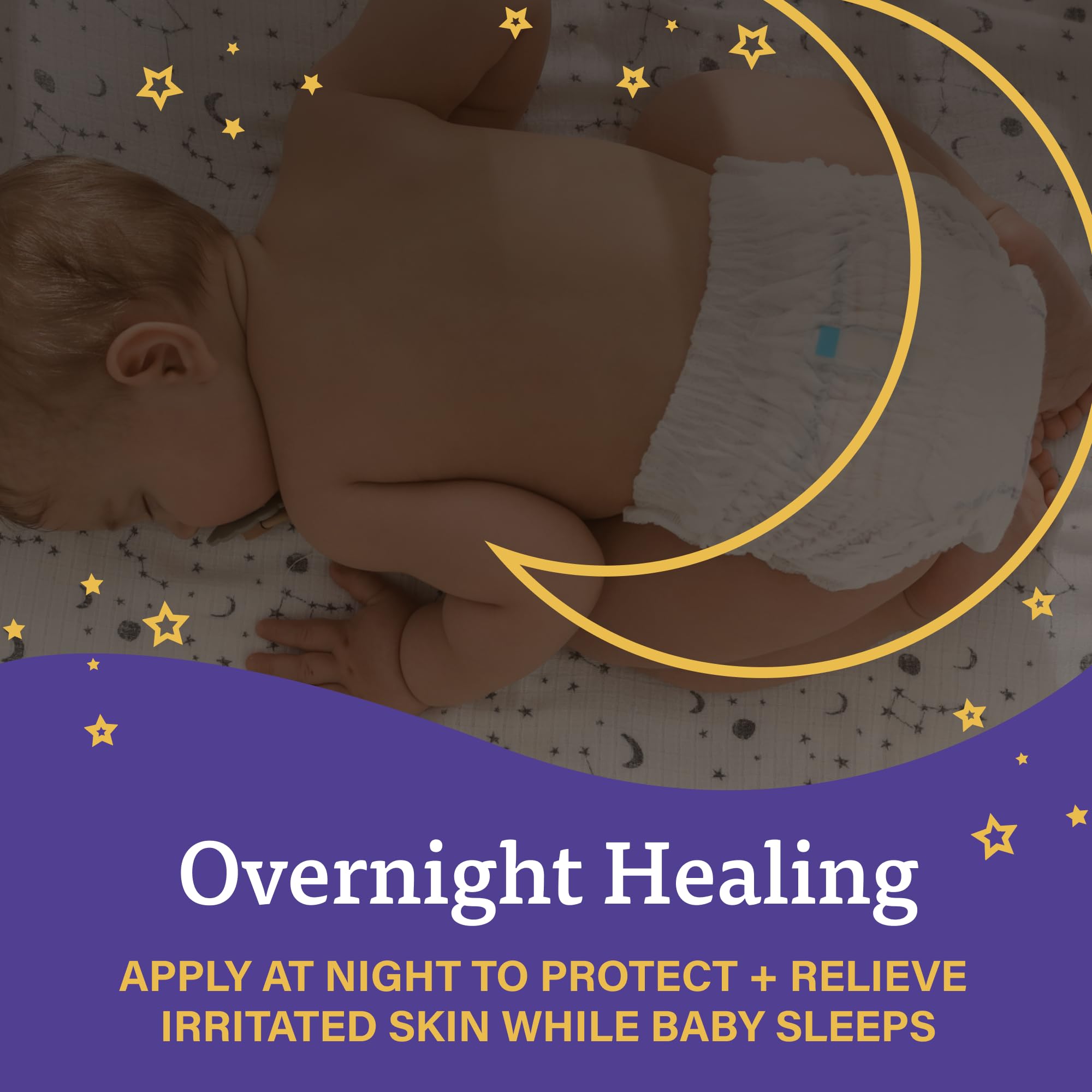 A+D Overnight Healing Ointment jar beside lavender sprigs emphasizes soothing scent