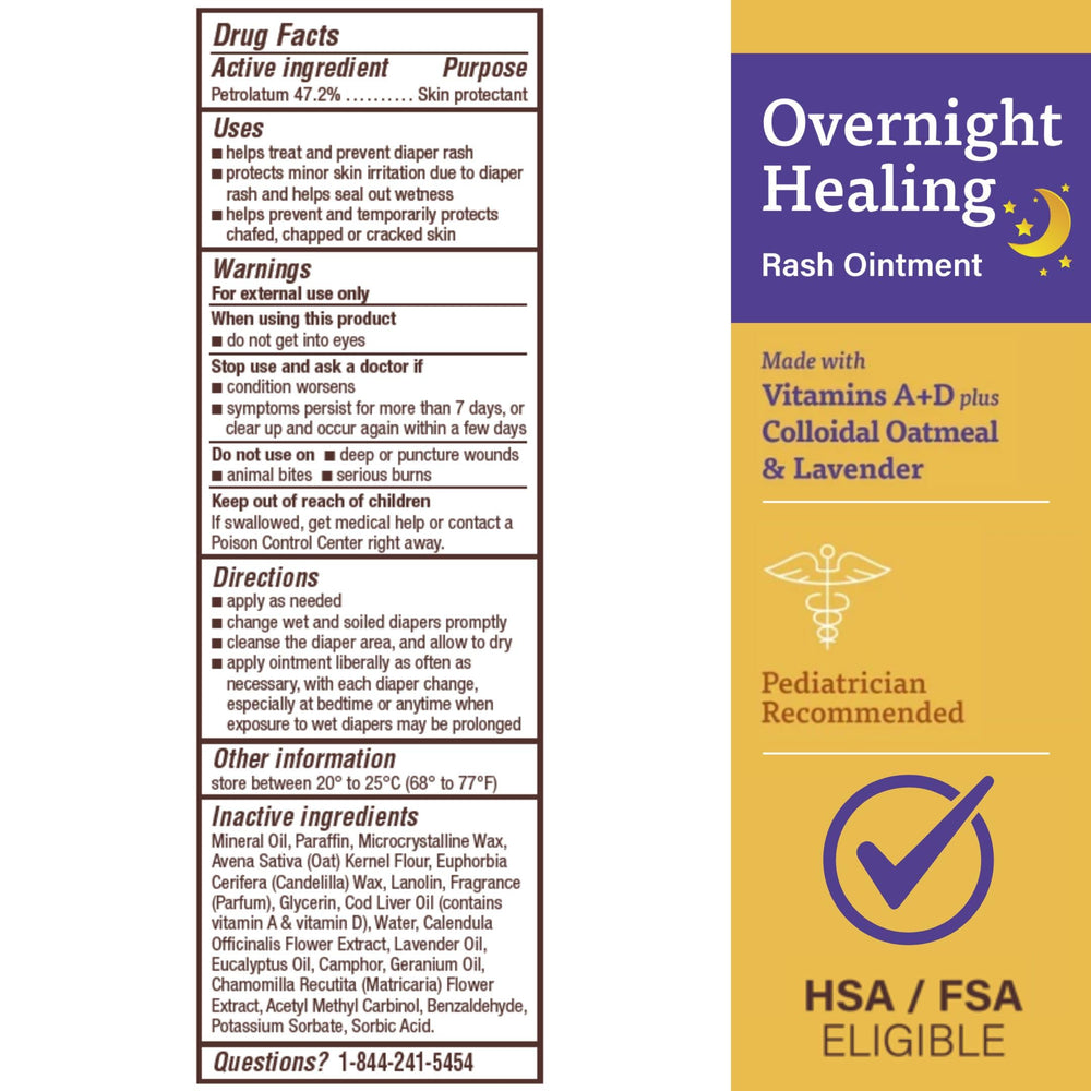 A+D Ointment jar close-up label highlights vitamins and lavender soothing formula