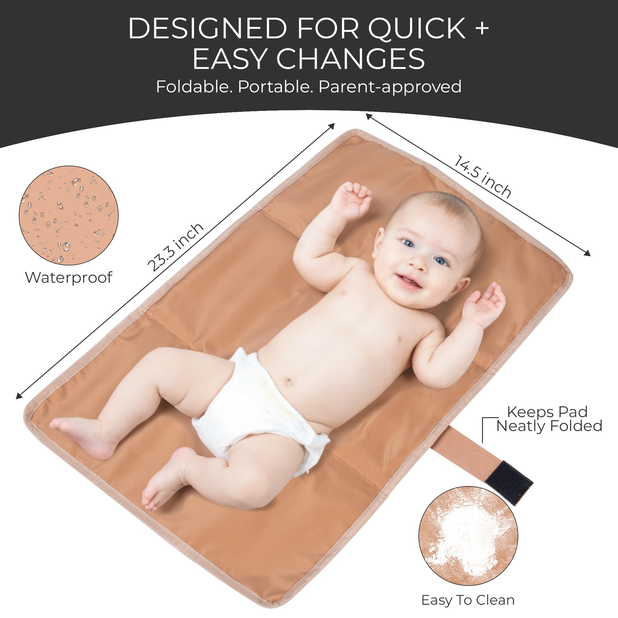A + S Luxxe Baby Luxxe Diaper Tote insulated bottle holders keep drinks warm or cool.