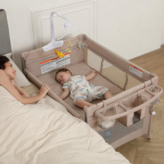A2DAO baby-changing-table-with-storage-tray keeps diapering essentials within easy reach.