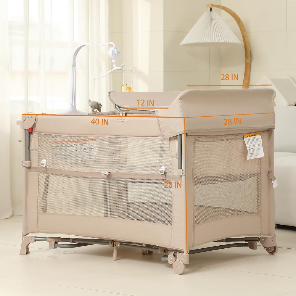 A2DAO baby-playard-in-home-use demonstrates compact, ready-to-use setup.