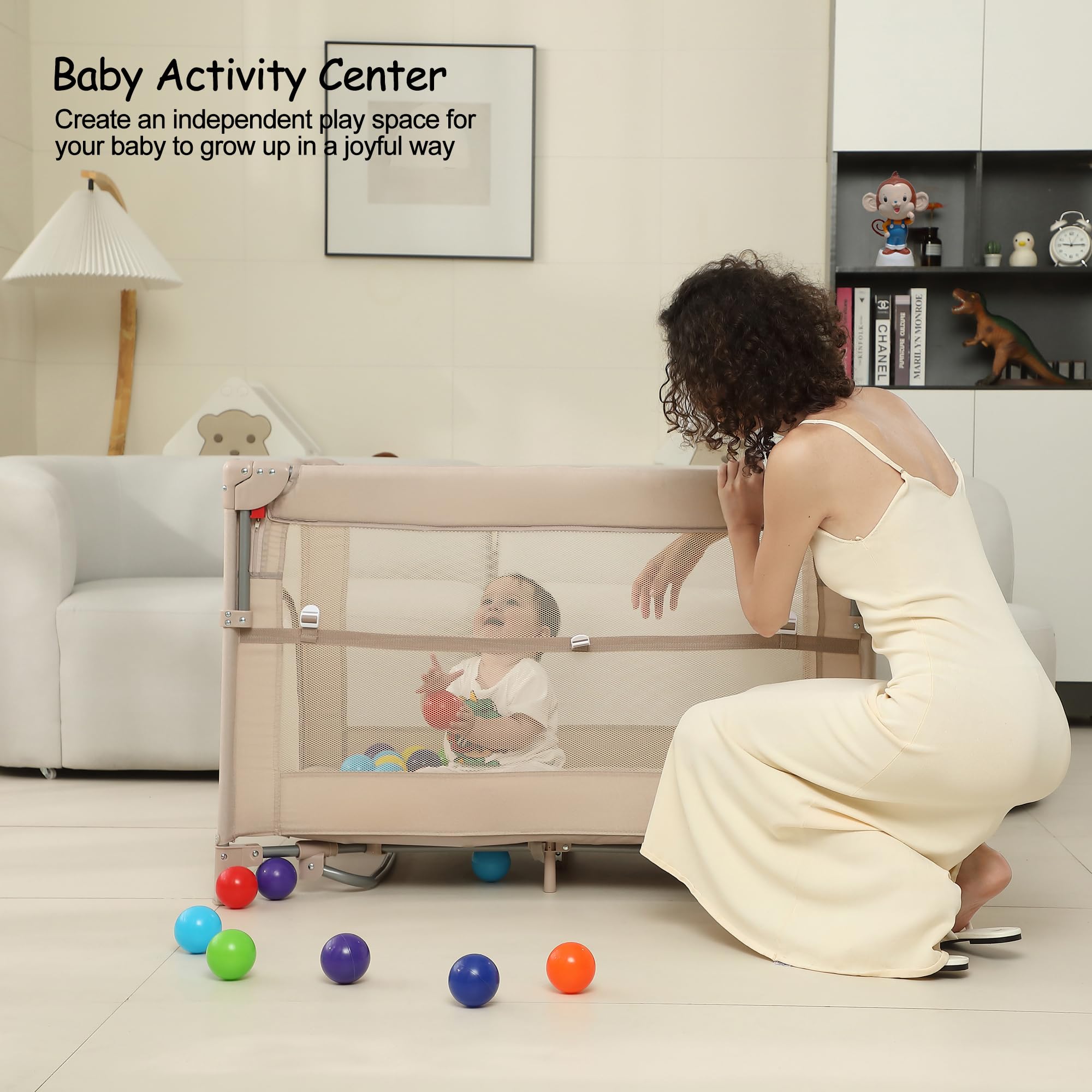 A2DAO sturdy-stainless-steel-frame ensures stable support for growing babies.