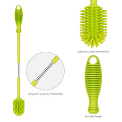A2S Protection A-Brush baby bottle nipple use demonstrates safe thorough cleaning