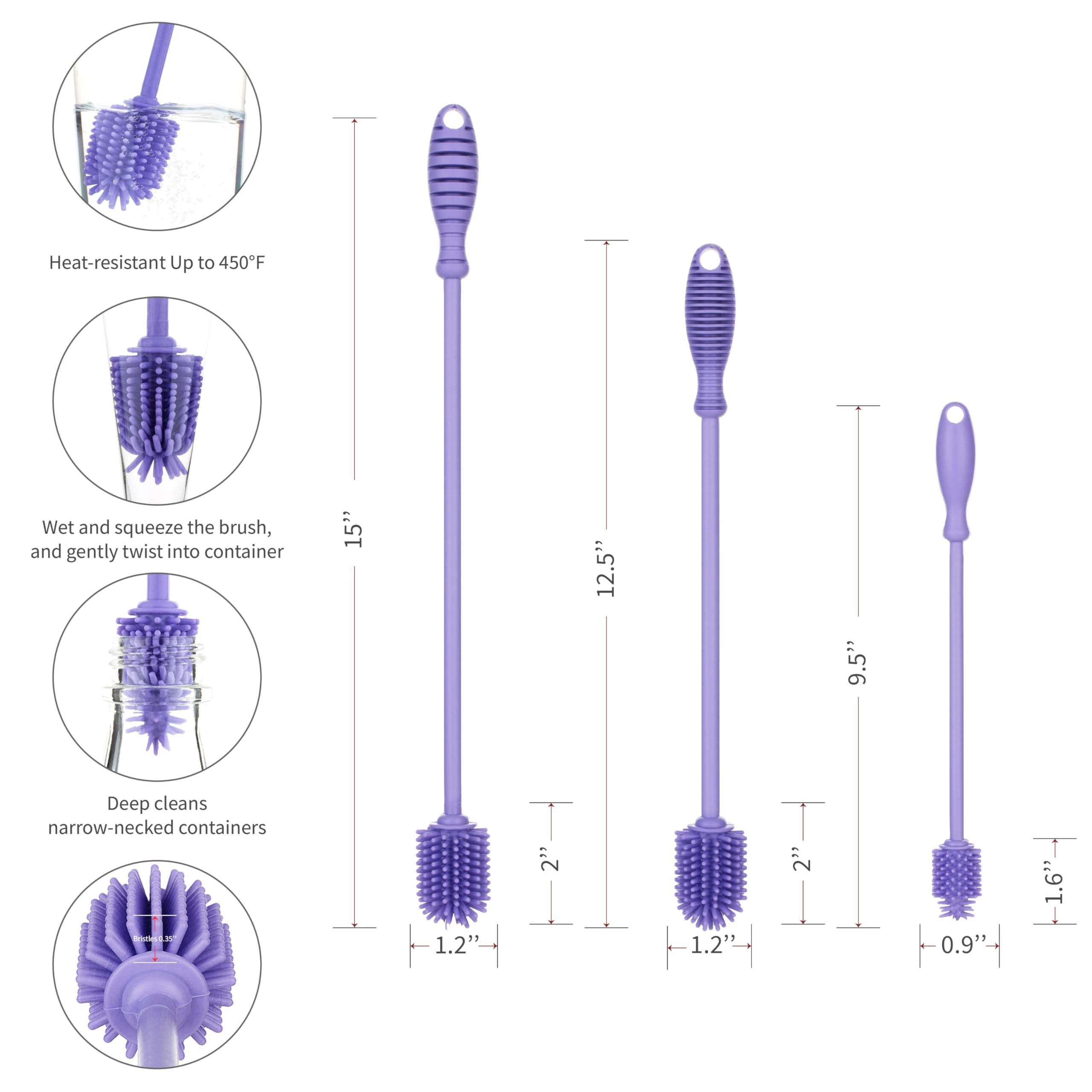 A-Brush bottle nipple brush cleans baby bottle nipples safely and effectively.