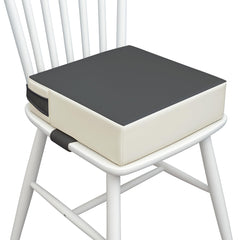 AAAini booster seat dark grey front view for toddler dining support with compact size