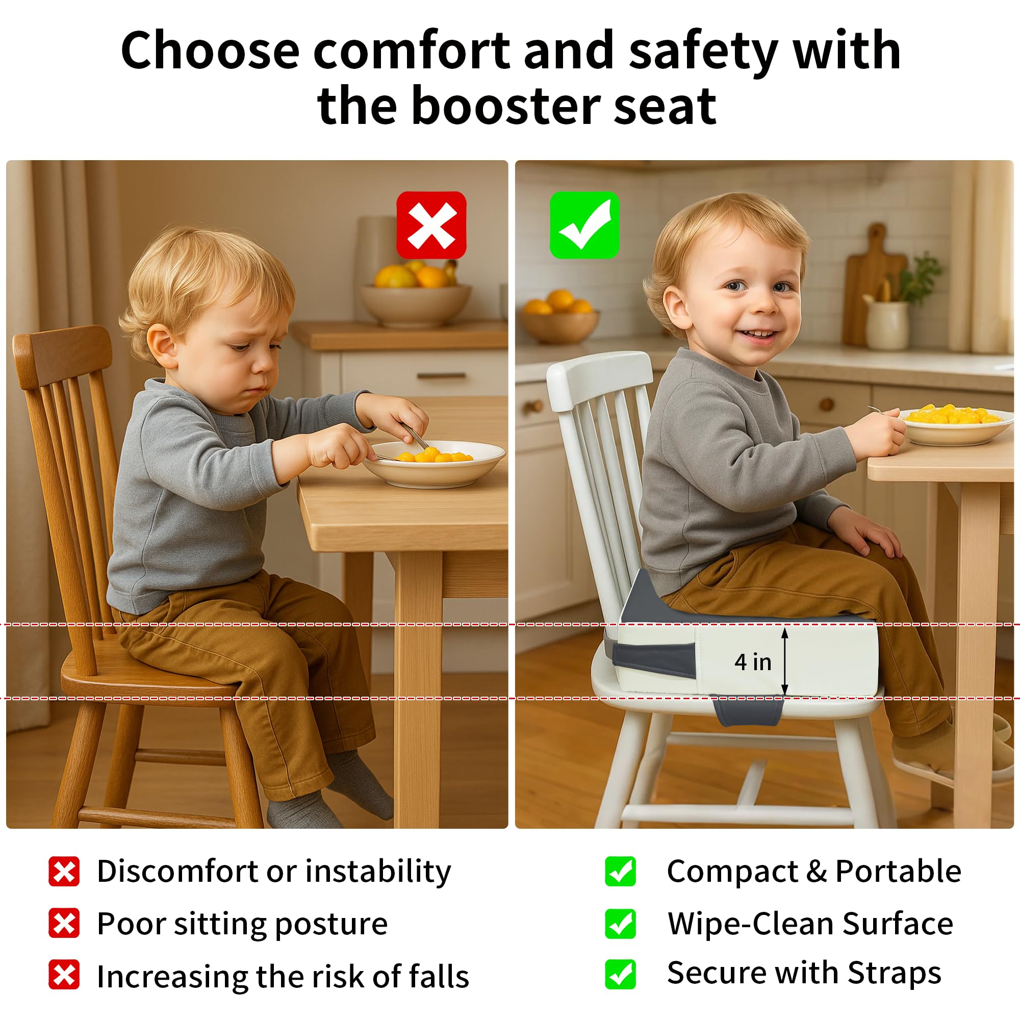 AAAini booster seat dark grey waterproof cover keeps meals clean