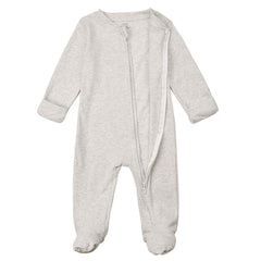 Aablexema footie pajamas with 2-way zipper for easy dressing