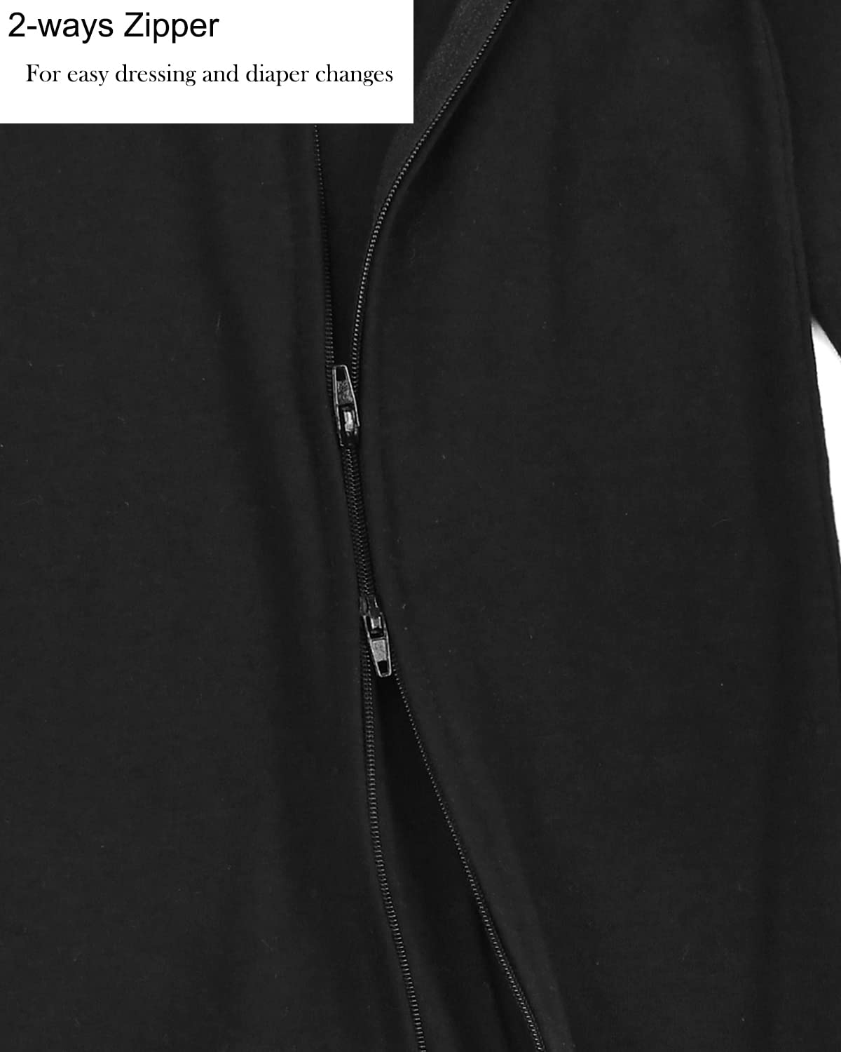 Aablexema footie pajamas with front zipper support quick nighttime changes and safety.