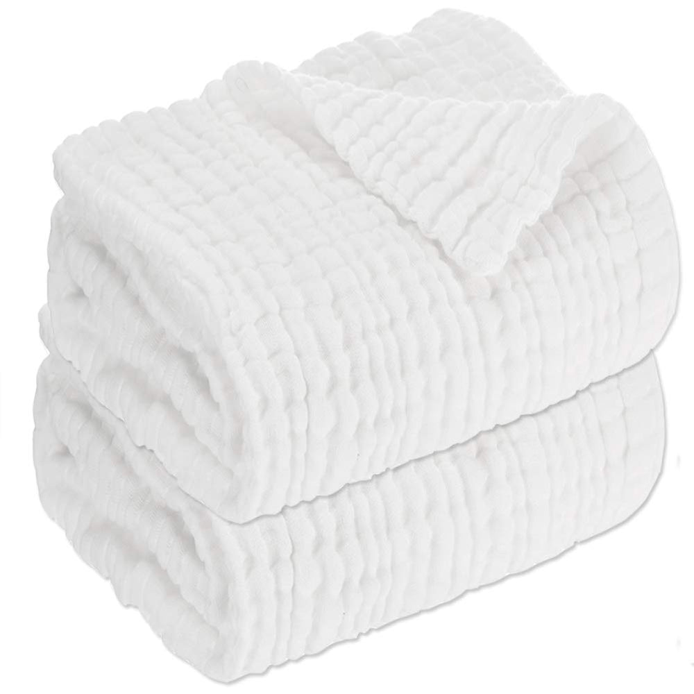 Aablexema baby muslin towel wraps newborn for warm, gentle drying after bath