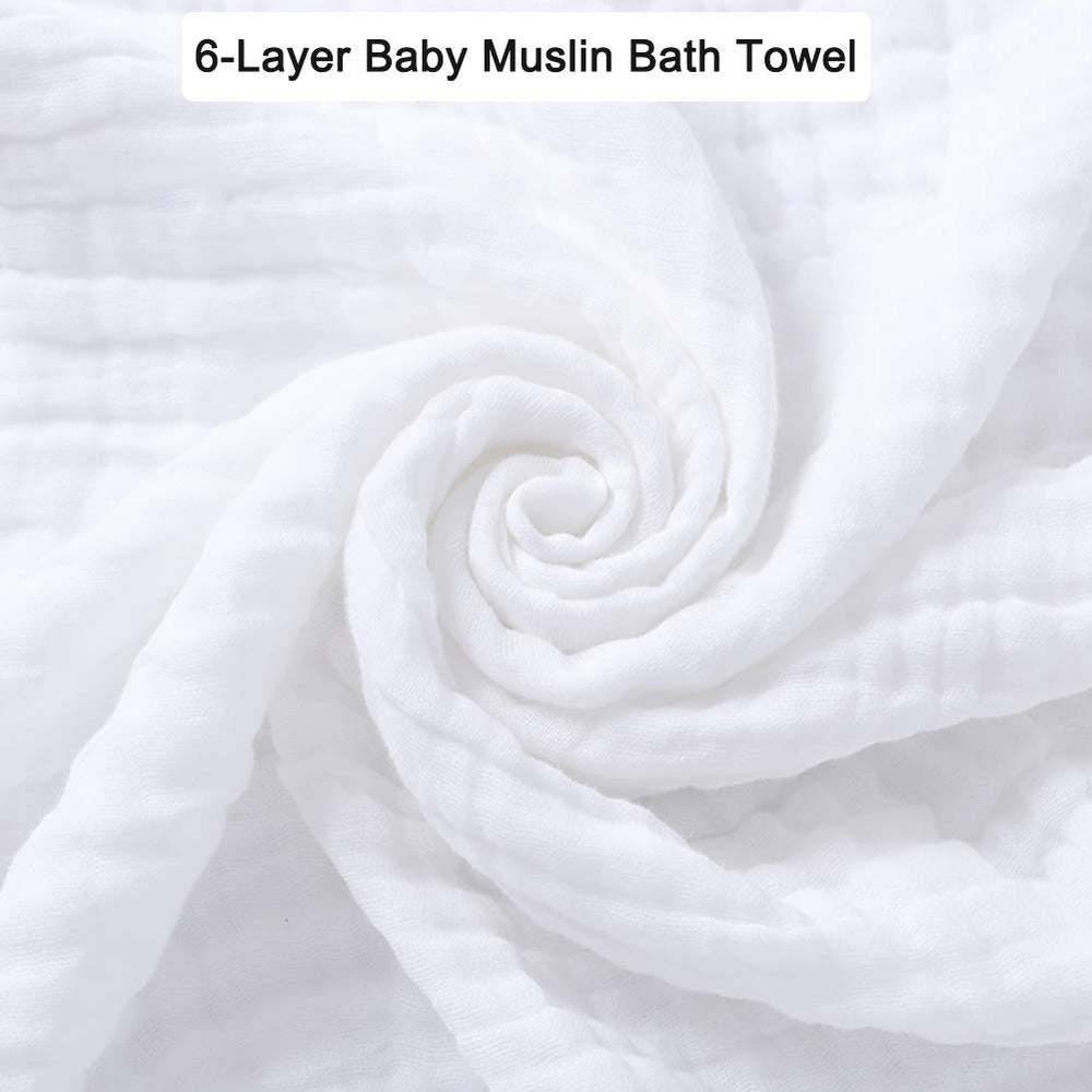 Aablexema Baby Muslin Towels wrap-after-bath to keep baby cozy