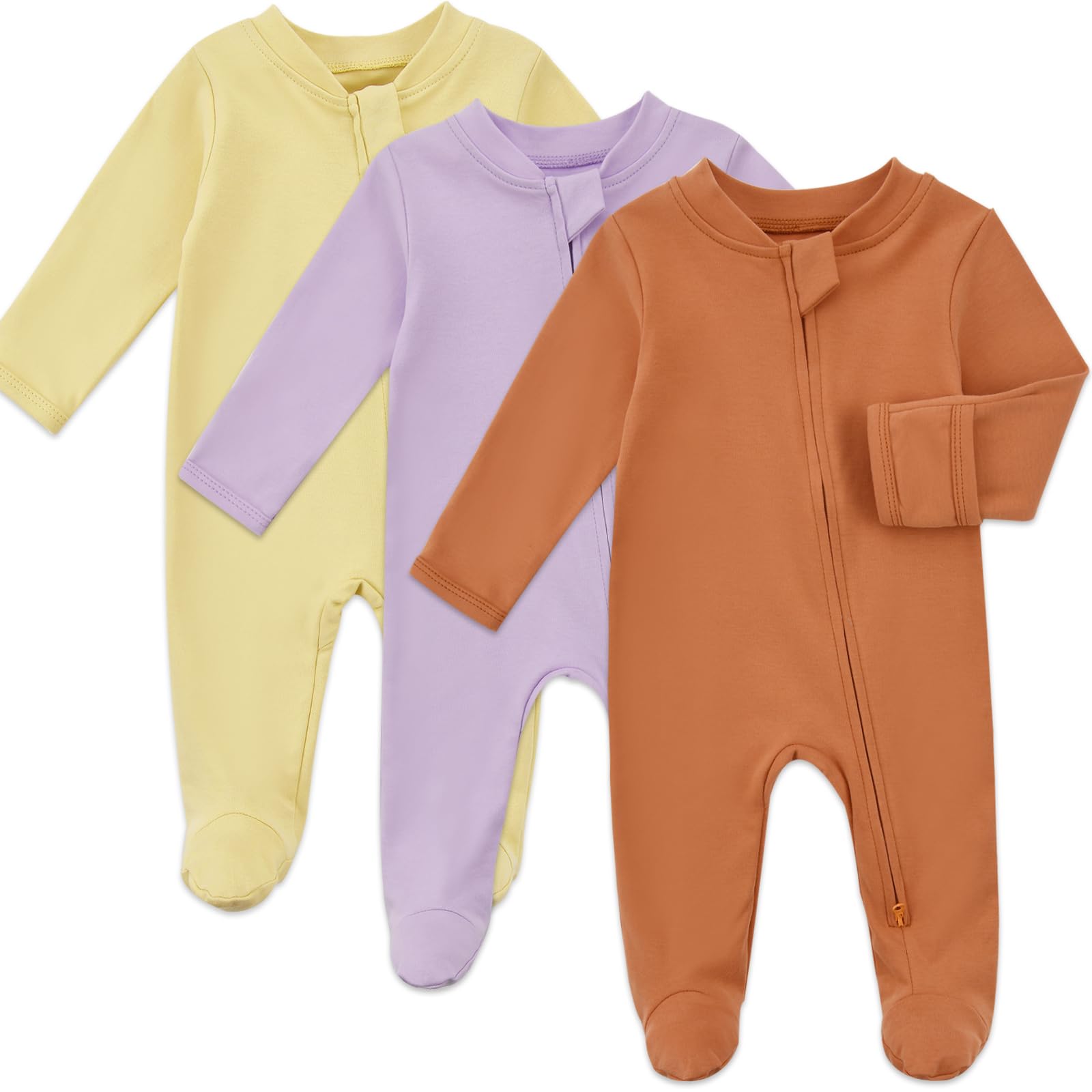 Aablexema baby organic cotton pajamas front view showing soft fabric and gentle fit.