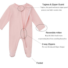 Aablexema baby pajamas mitten cuffs demonstrate scratch-prevention feature