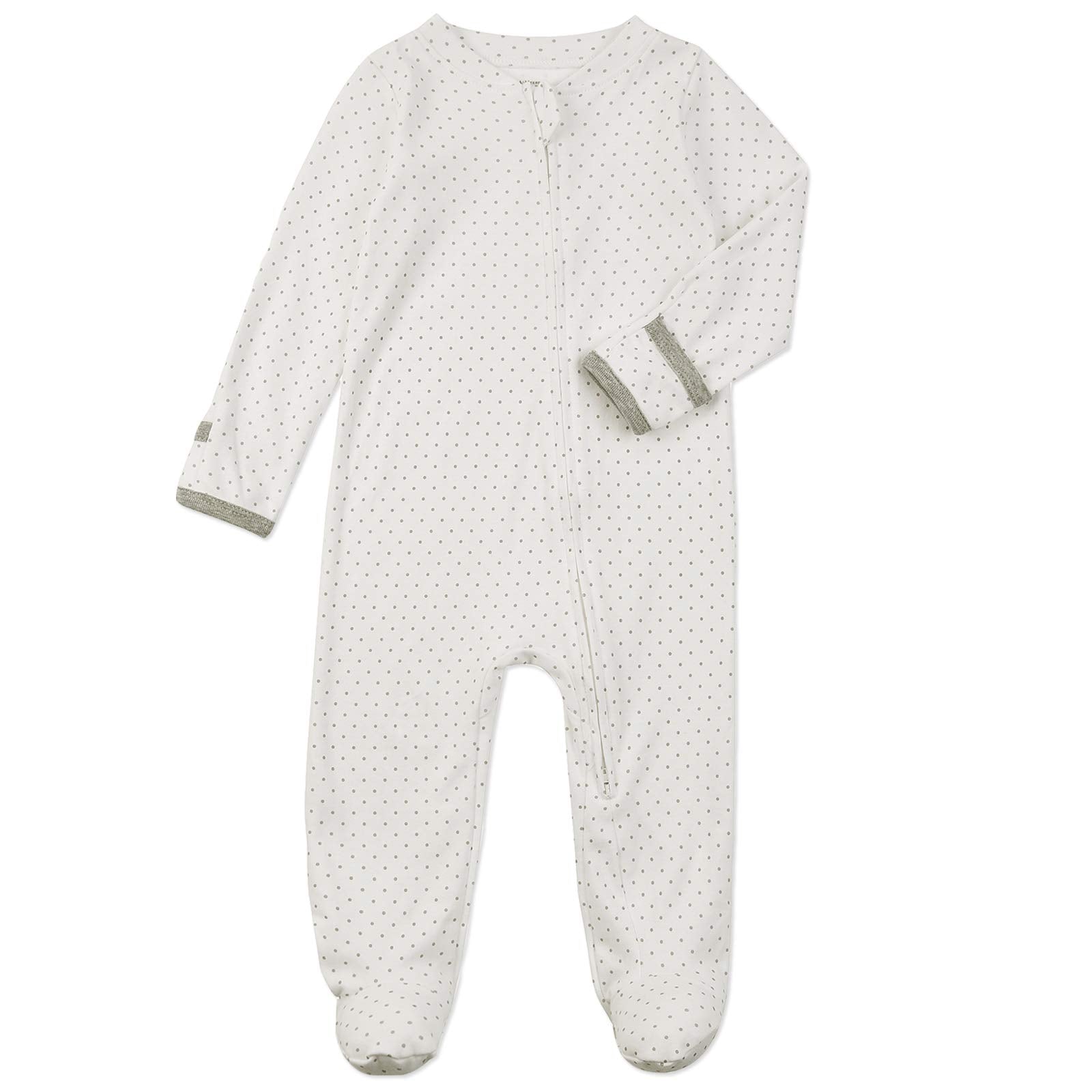 Aablexema footed pajamas with built-in mittens protecting tiny nails
