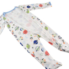 Aablexema whale-themed footie pajamas provides snug warmth for naps.
