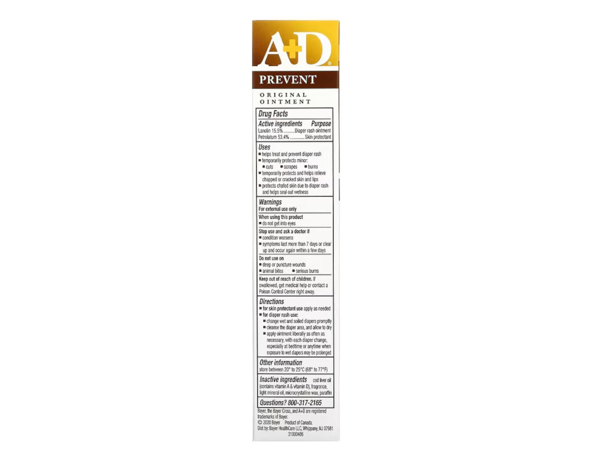 A&D two-pack packaging image demonstrates on-the-go diaper bag essential.