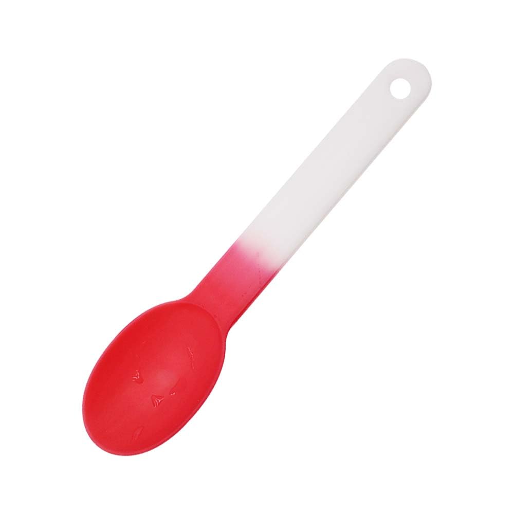 AAkron Mood Spoon color-change closeup shows vibrant transformation