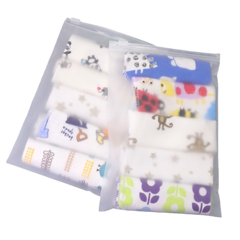 AALFA 5 Flower beige handkerchiefs on white background compact for on-the-go baby care