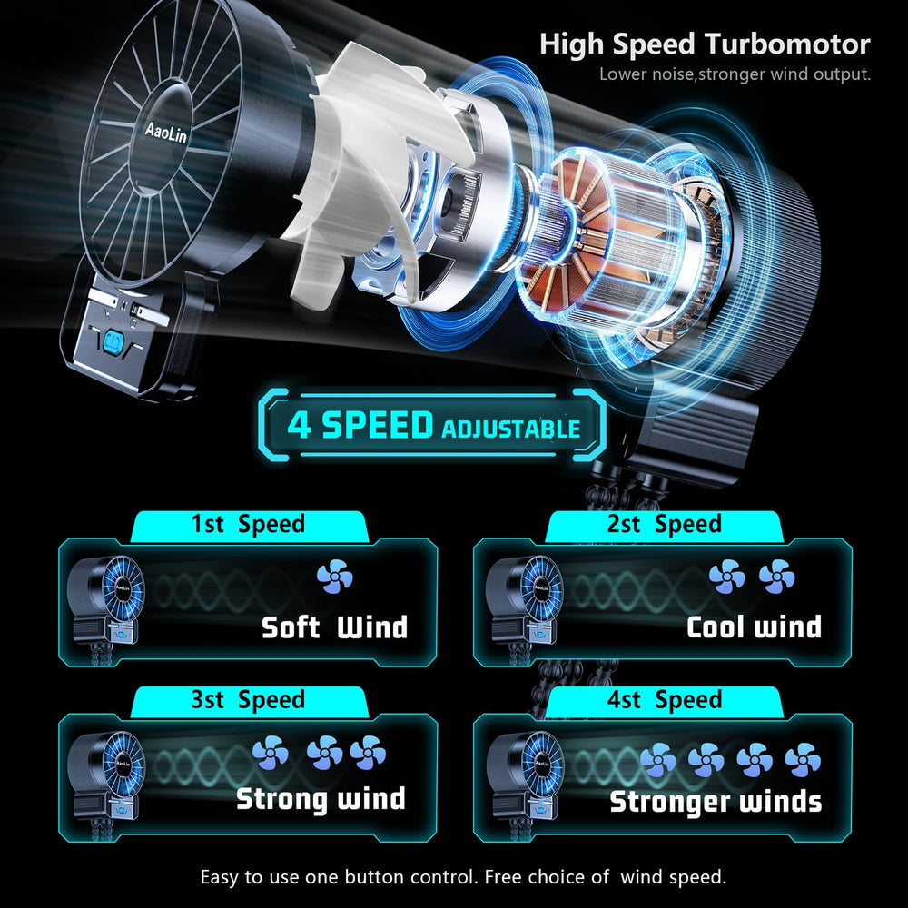 AaoLin 4-speed dial highlights powerful yet quiet airflow for any mood.