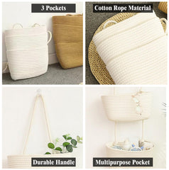 AARAINBOW wall baskets bedroom decor, perfect for towels and small items.