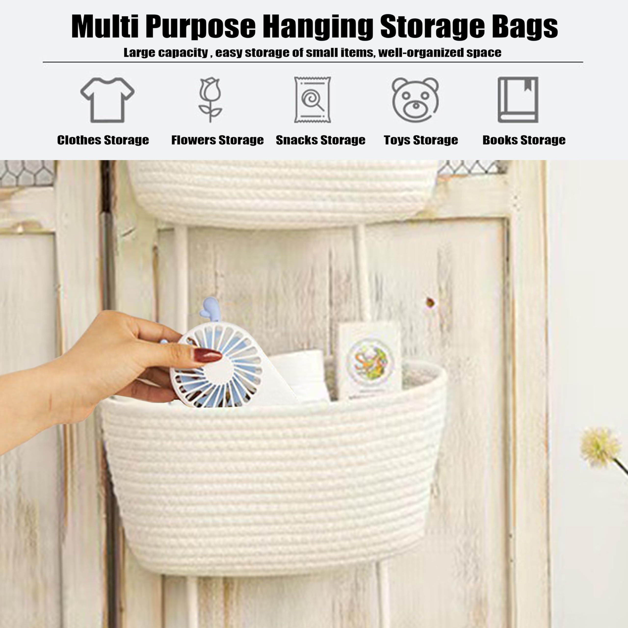 AARAINBOW wall hanging baskets kitchen towels storage with easy reach.