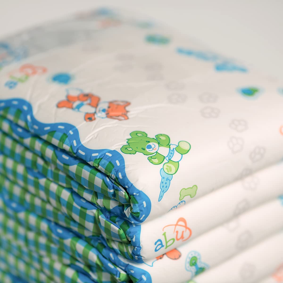 AB Universe Little Pawz animal-character print on diapers for daily wear.
