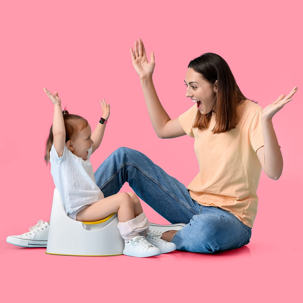 ABC123 Potty Training Watch 3 pink wireless charging for convenient power