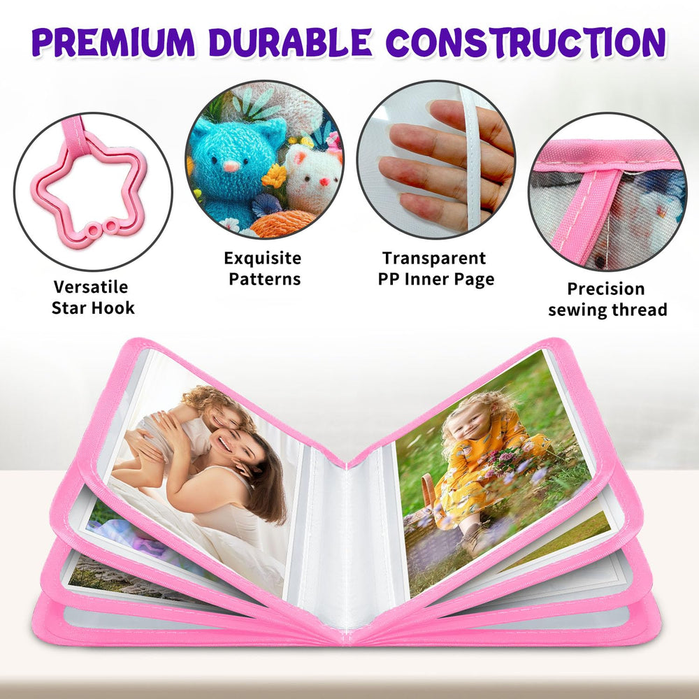 ABCKEY album holds 17 photos in 4x6 size, organizing newborn and family moments beautifully.