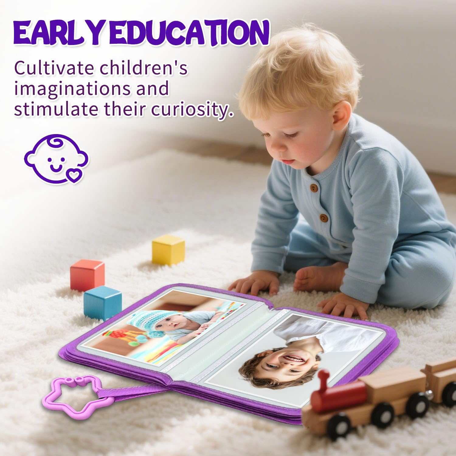 ABCKEY Baby's First Family Album gift-ready packaging suits baby showers and newborn gifting.