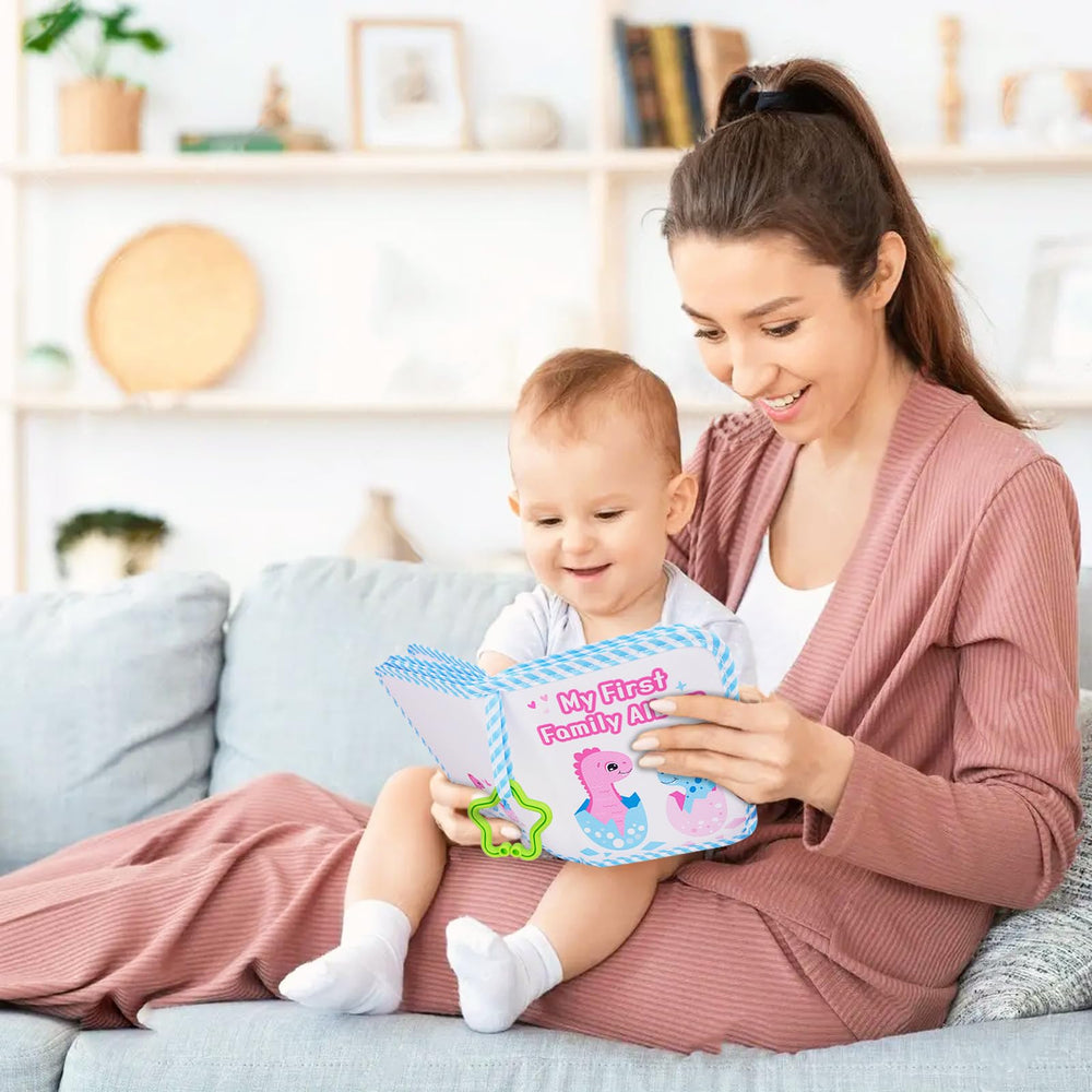 abcxgood baby photo book safety edges close-up shows rounded corners.